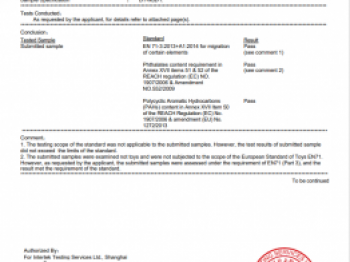 Intertek 检测证书1